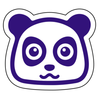 Adorable Cute Panda Sticker (Purple)